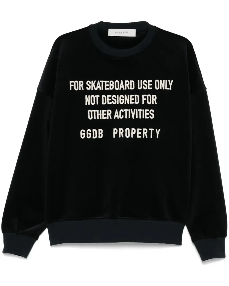 Golden Goose Golden Gans besticktes Sweatshirt 50907skycaptainheritagewhite