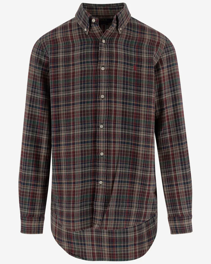 Ralph Lauren Baumwollhemd mit Karomuster Red