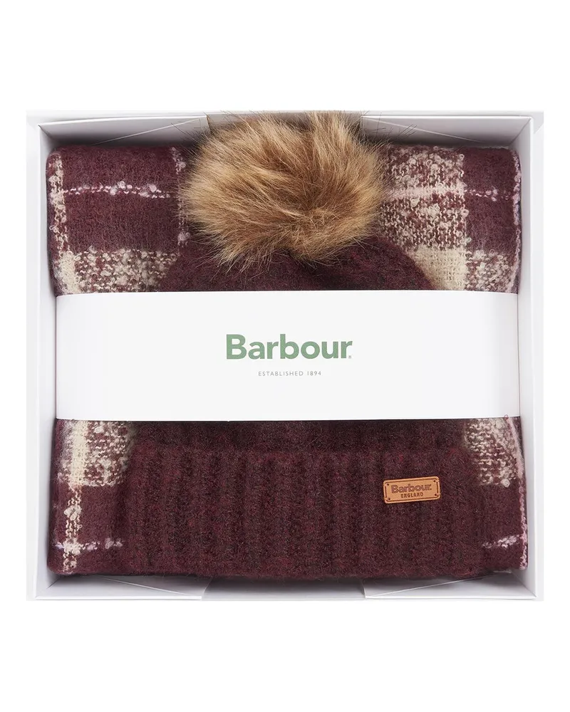Barbour Geschenkset Saltburn Cabernet Red