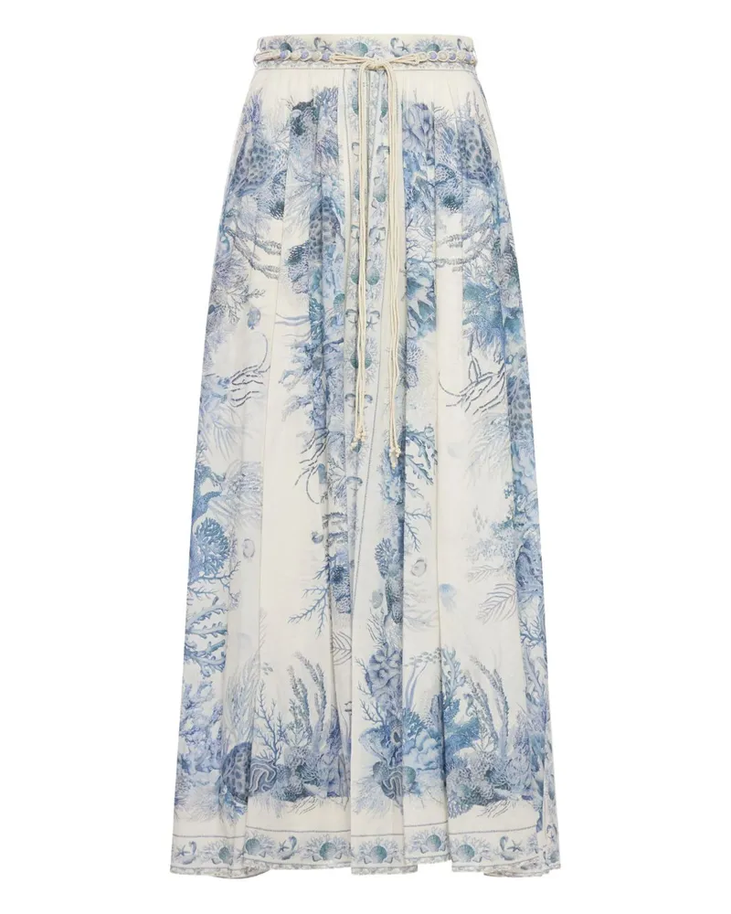 Zimmermann Wanderlust Maxirock aus Baumwolle White