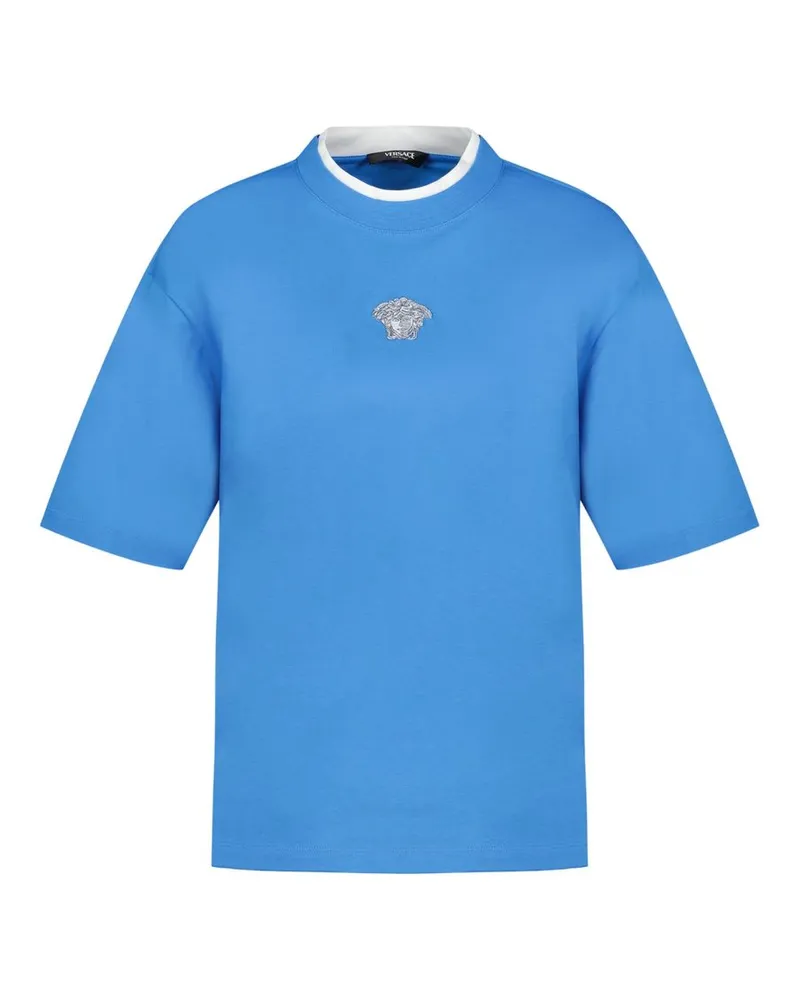Versace Medusa T -Shirt  Cottonblau Blue