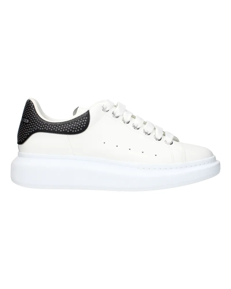 Alexander McQueen Alexander Mc Queen Übergröße Herrens Sneakers Weiß/Schwarzes Leder -