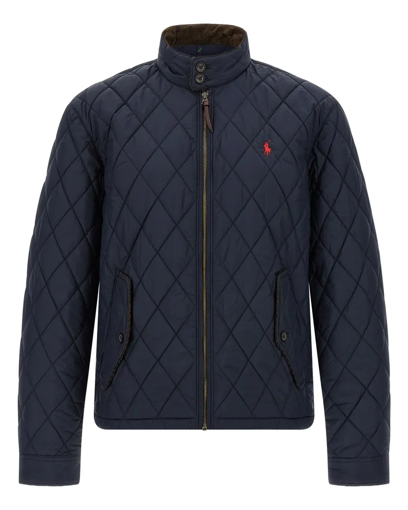 Ralph Lauren Logo Stickjacke Blue