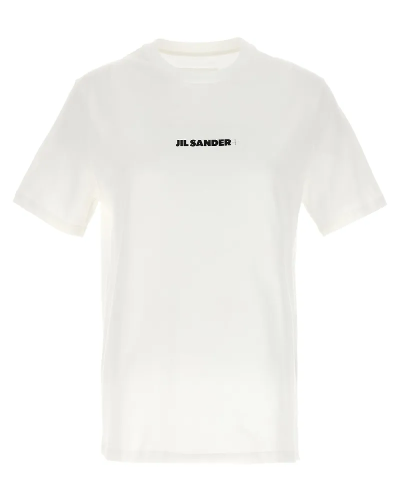 Jil Sander Logo Druck T -Shirt White