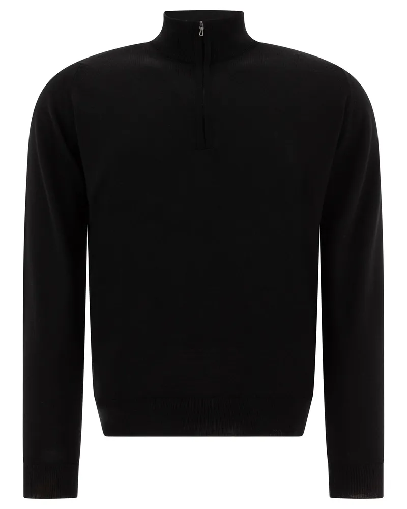 John Smedley Tapton" halb Zip -Pullover Black