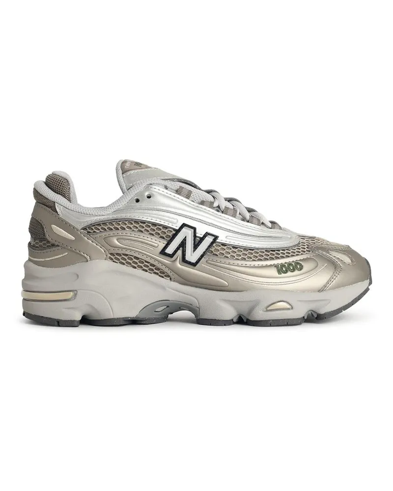 New Balance Neue Balance '1000' graue Stoffmischung Turnschuhe Gold