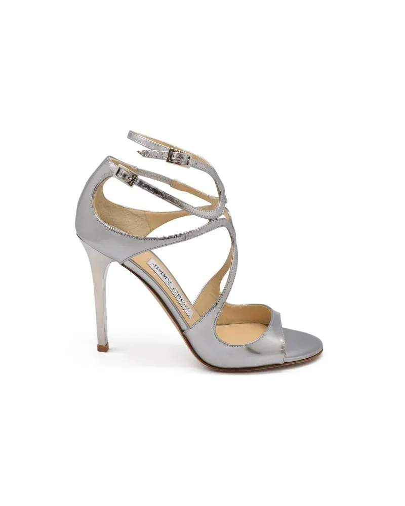 Jimmy Choo Lang Sandalen Silver