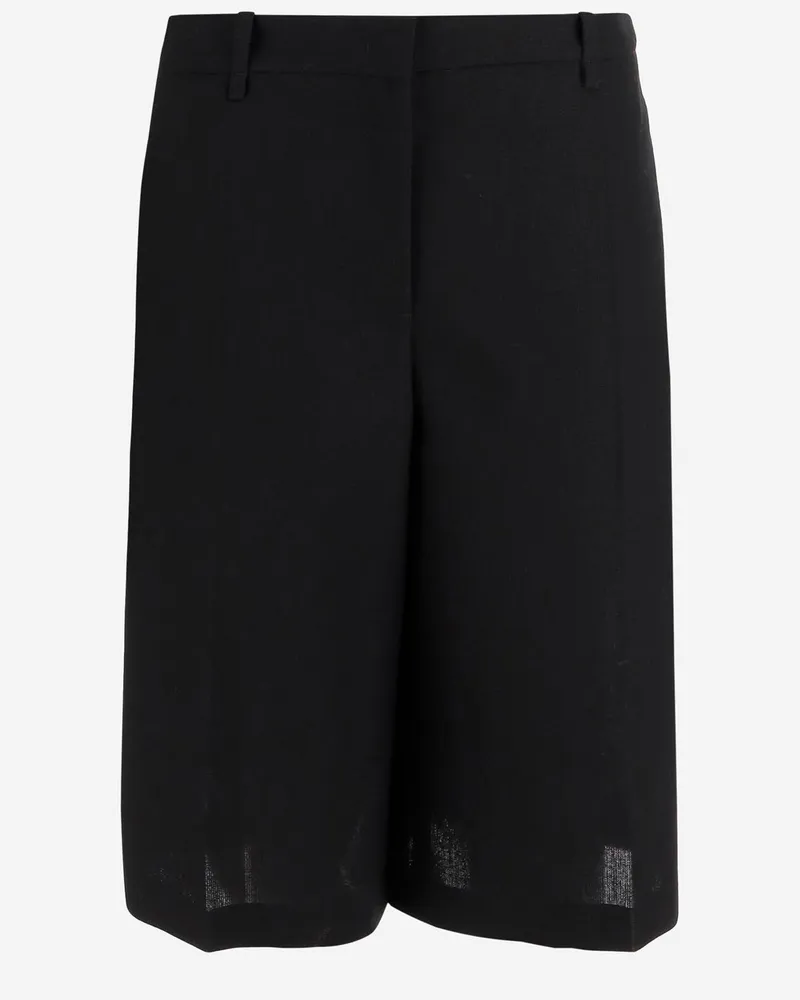 Jil Sander Wolle kurze Hosen Black