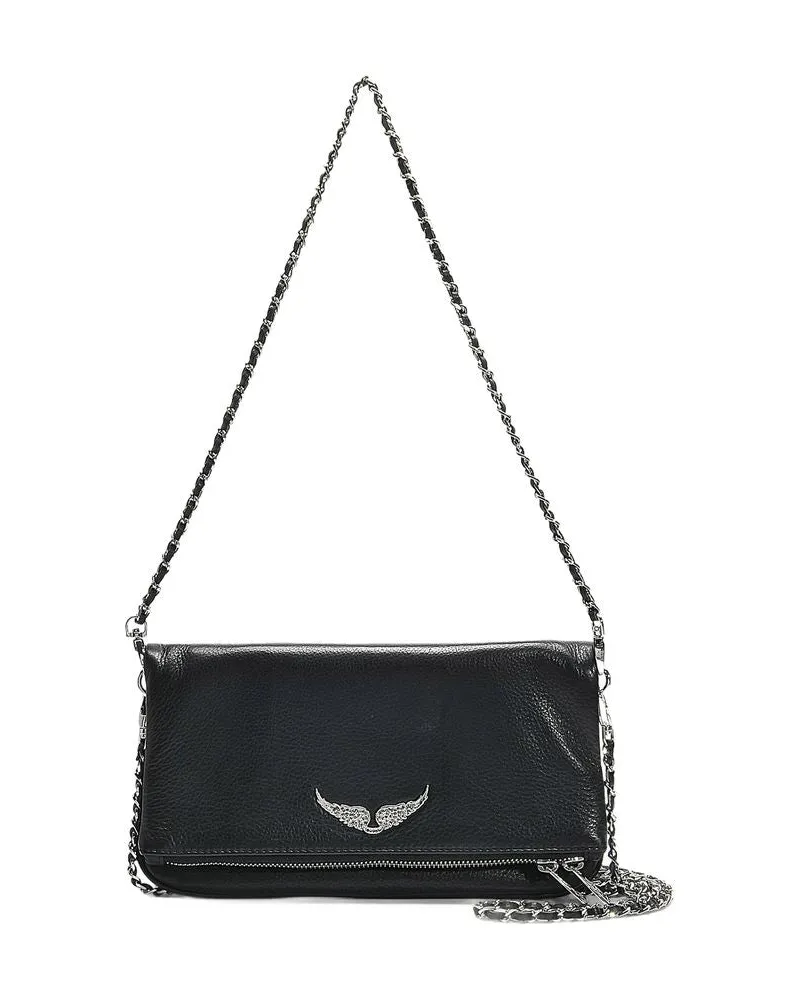 Zadig & Voltaire Rock Hobo Bag  Schwarzes Leder Schwarz