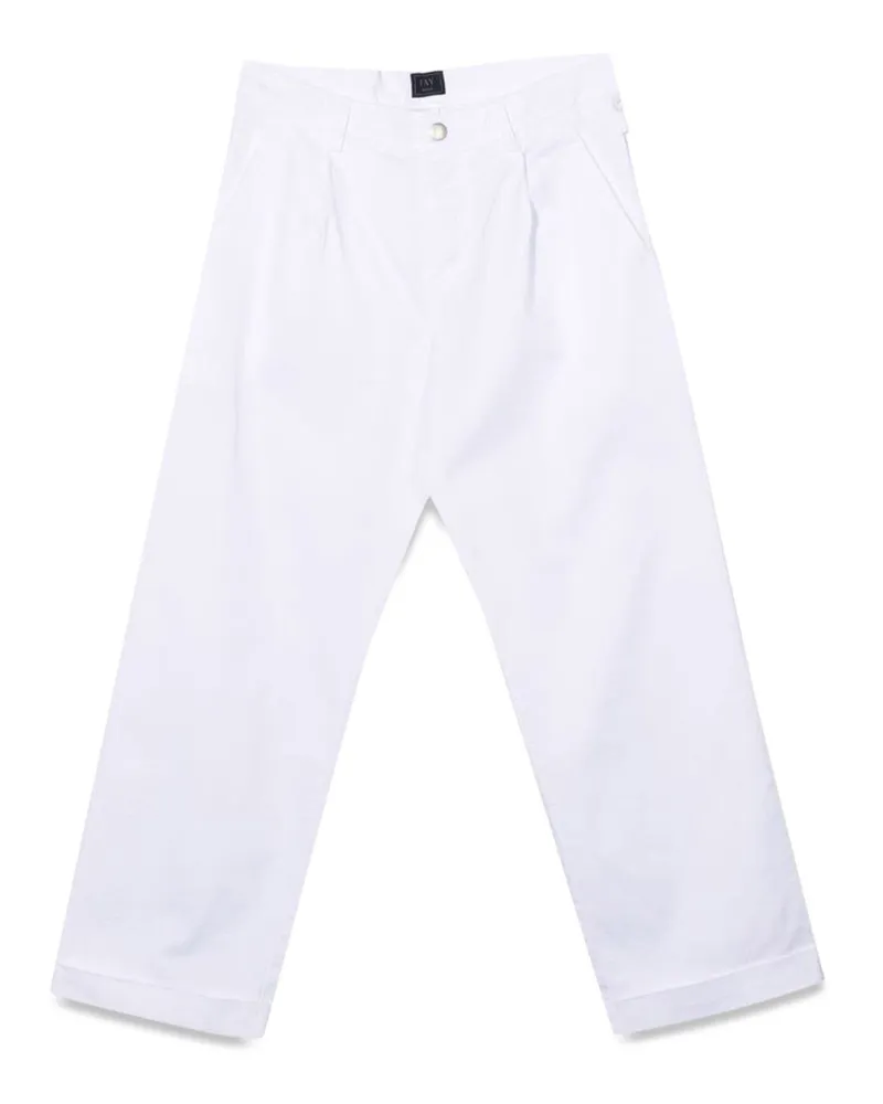 Fay Stoffhose White