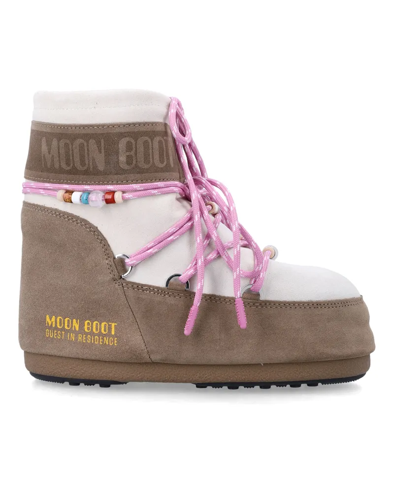 Moon Boot Flache -Schuhe Honey