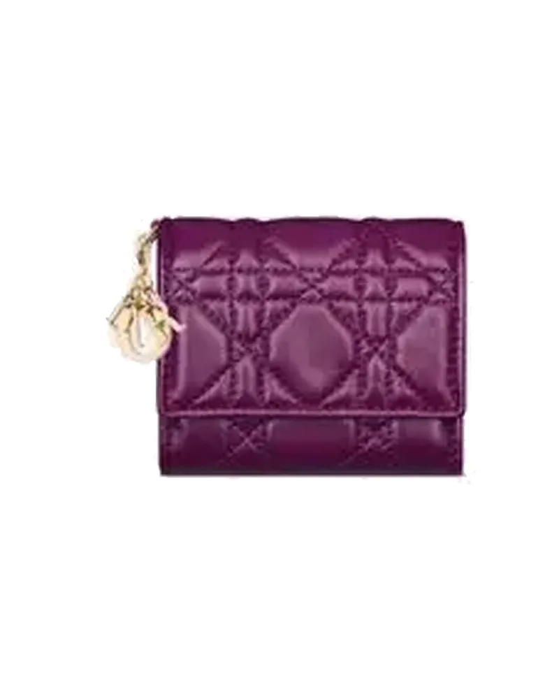 Dior Lady Lotus Brieftasche Purple