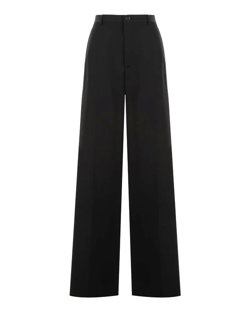 Balenciaga Wolle Flared Hosen Black