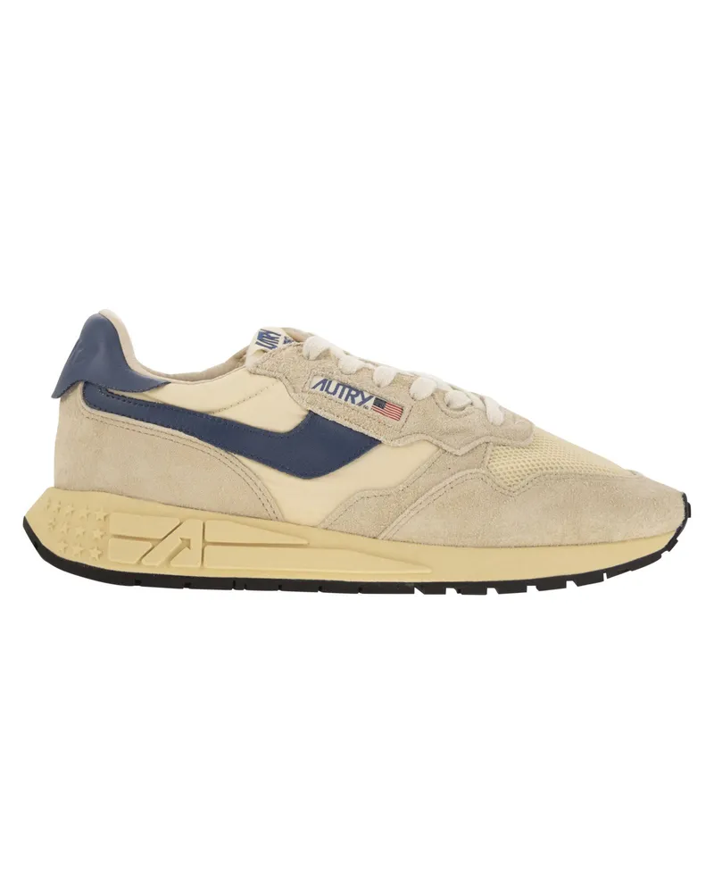 AUTRY Reelwind Wildleder und Technical Textile Trainer Beige