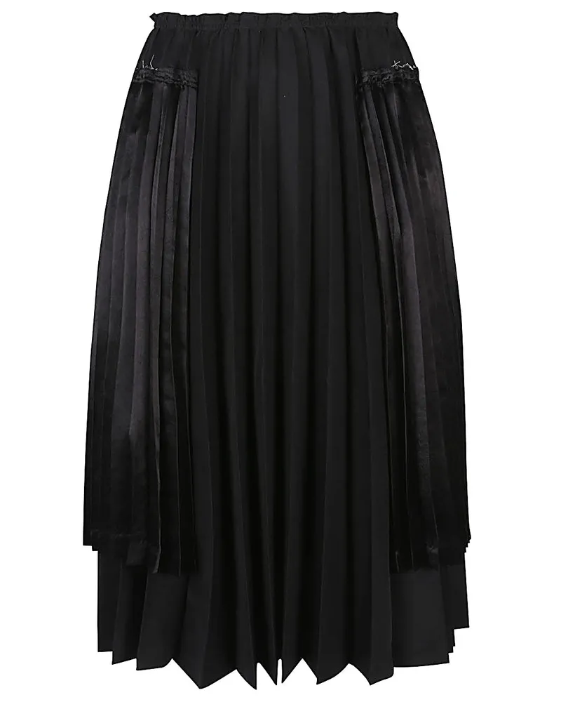 Comme des Garçons Comme des Garcons plissierte Midi -Rock Black
