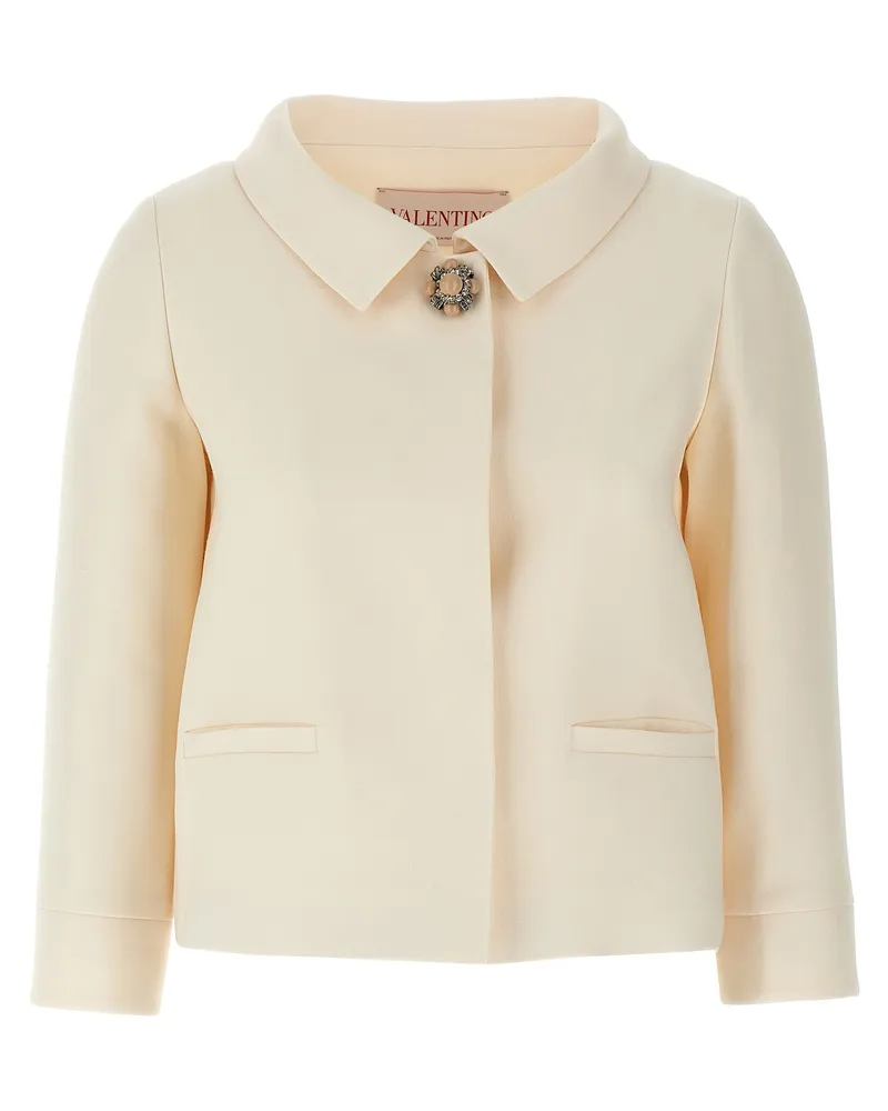 Valentino Garavani Valentino Garavani Crepe Jacke White