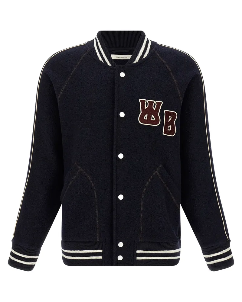 Wales Bonner The October Uni' Bomber Jacke Blue