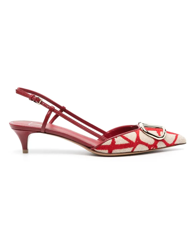 Valentino Garavani Valentino Garavani Toile Ikonograph Pumps Red