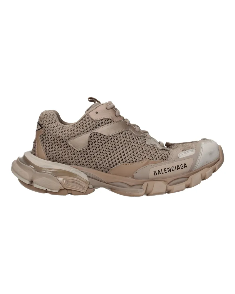 Balenciaga Sneakers Track 3 Damens Stoff Beige/Dunkelbeige -