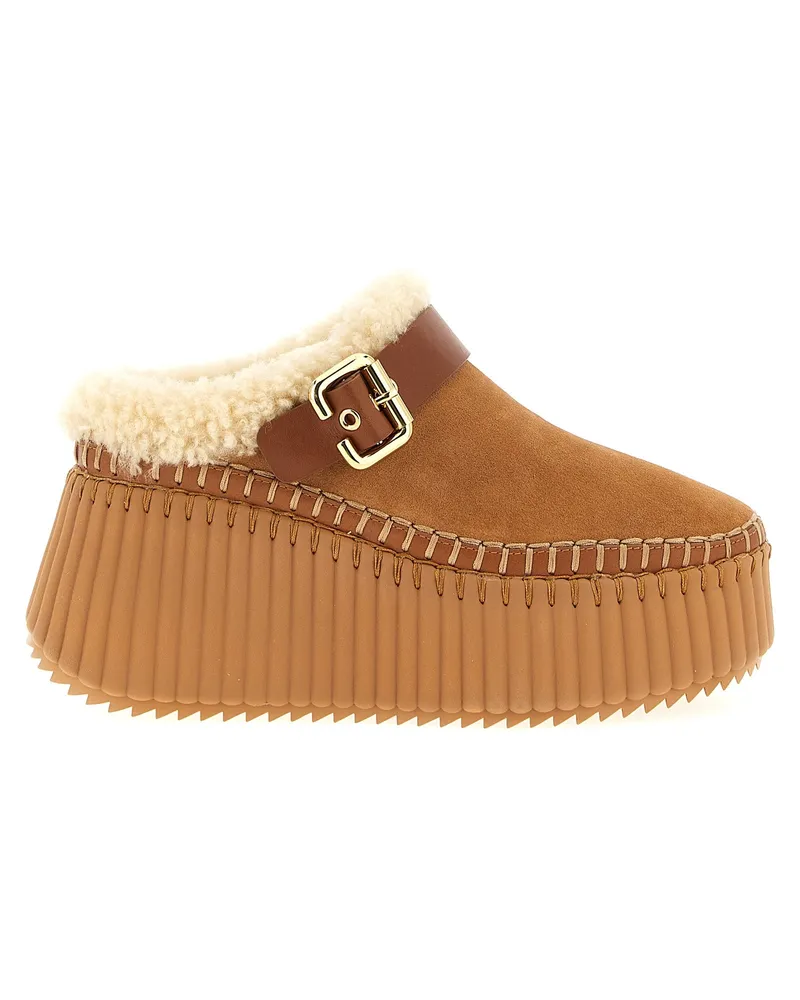 Chloé Nama' Sabots Brown