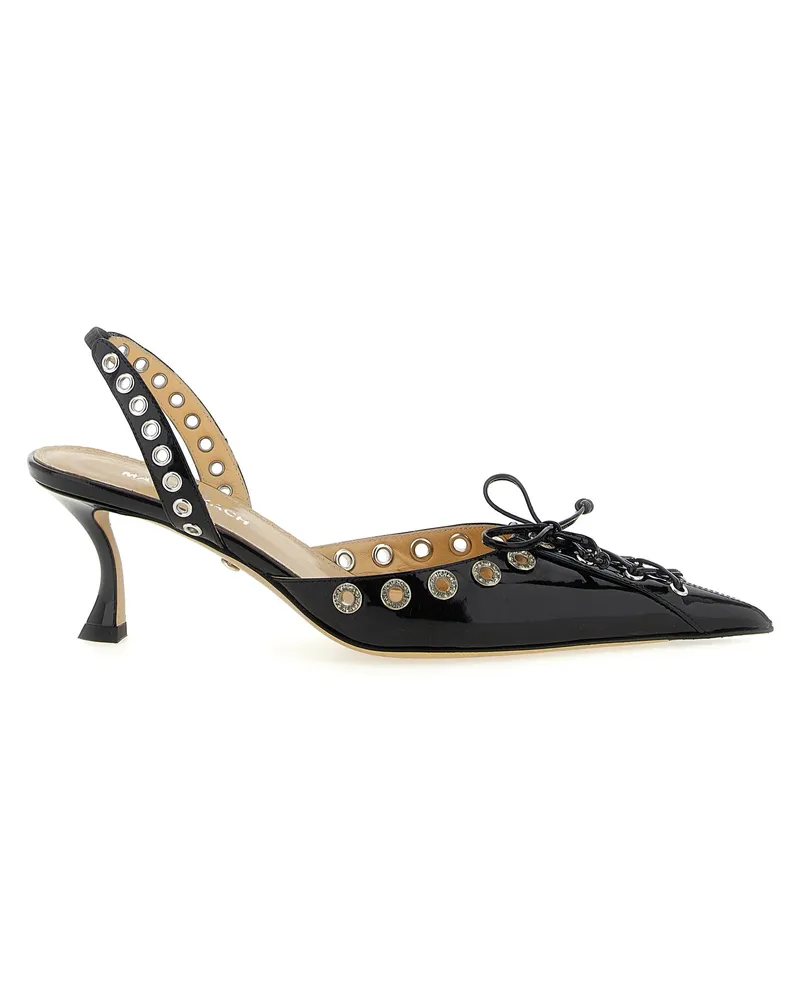 Mach & Mach Crystalized Corsett' Slingback Black