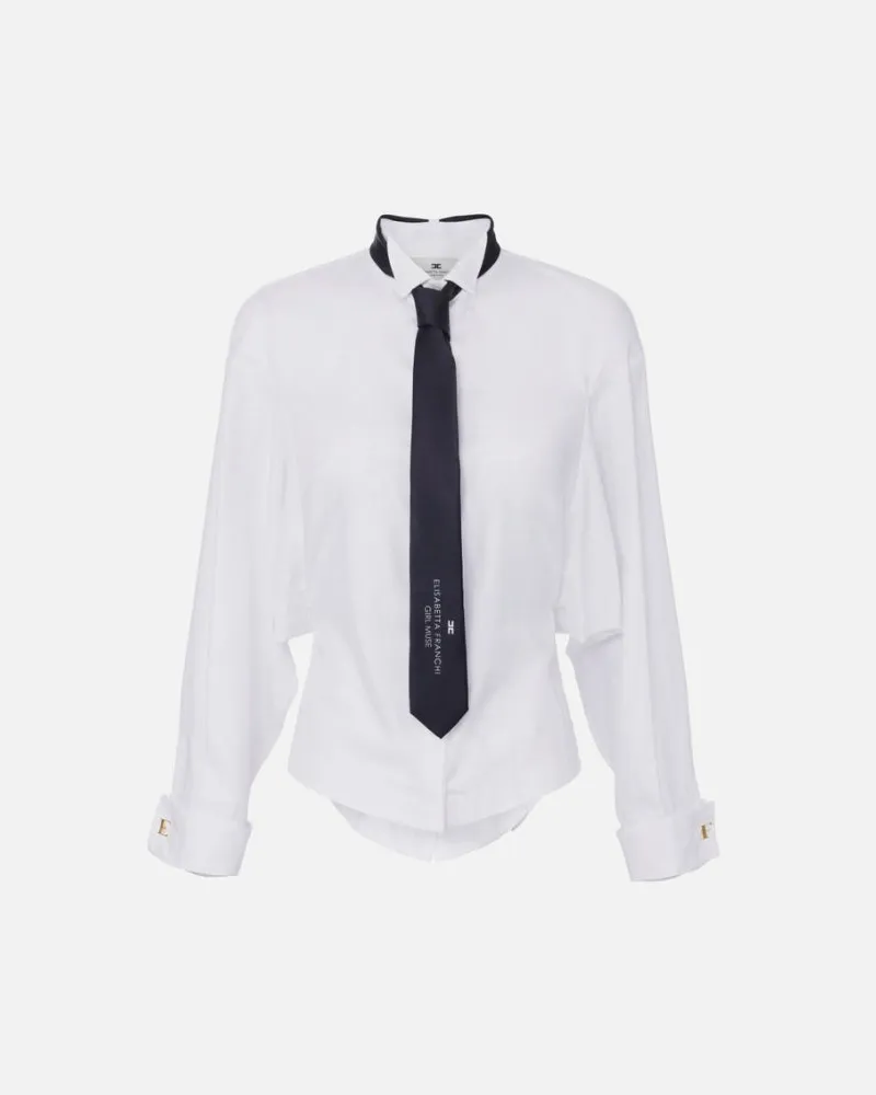 Elisabetta Franchi Hemd mit Krawatte White