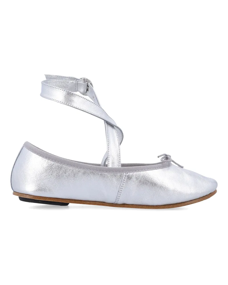 Repetto Flat Shoes Silber Silver