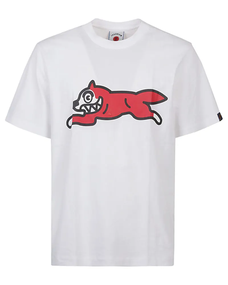 ICECREAM Eiscream Running Dog Cotton T -Shirt White