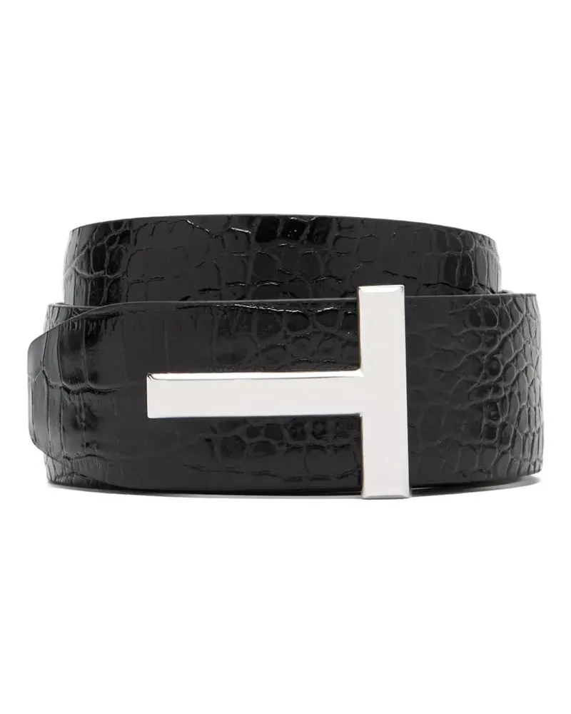 Tom Ford Gürtel mit Logo -Plaque Black