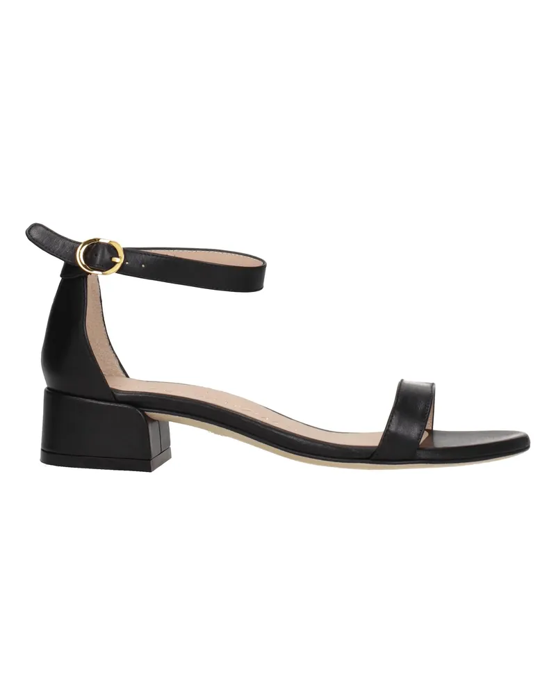 Stuart Weitzman Nudist June Women's Ledersandalen Schwarz -
