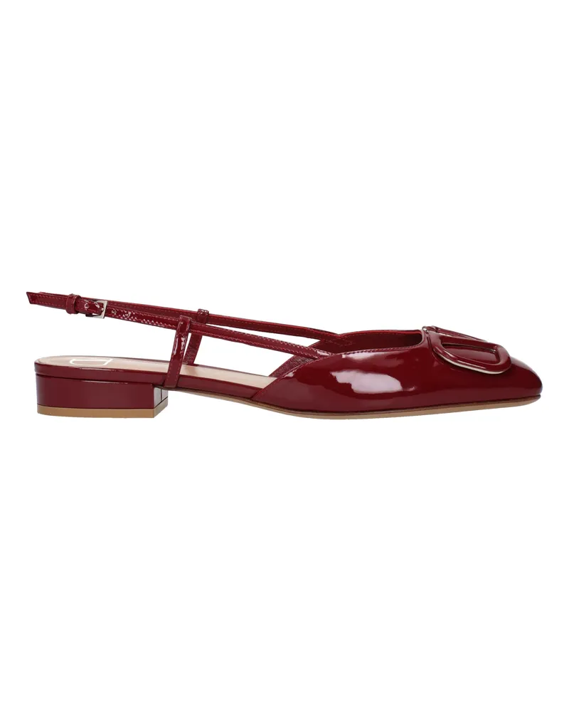 Valentino Garavani Damens Sandalen Glänzendes Rot/Dunkelrot -