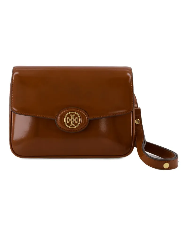 Tory Burch Robinson Spazzolato Bag e Leder braun Braun