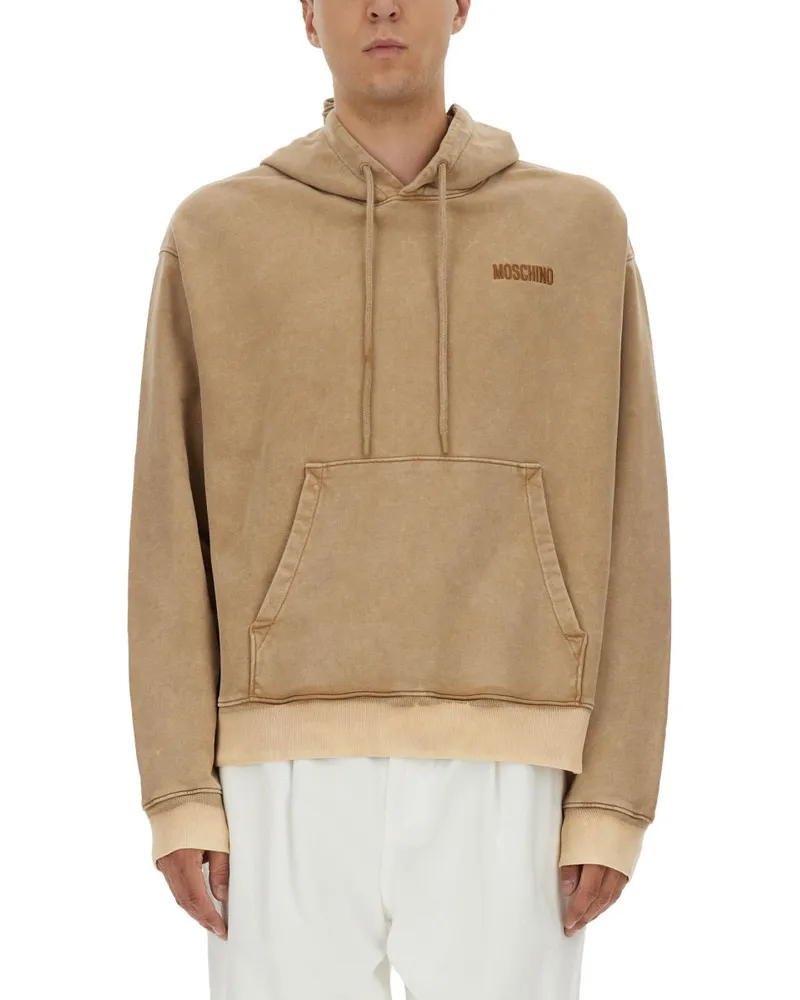 Moschino Sweatshirt mit Logo Brown