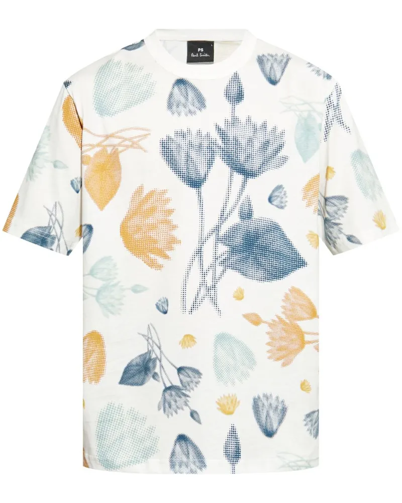Paul Smith PS von Paul Smith bedruckte Baumwoll -T -Shirt White