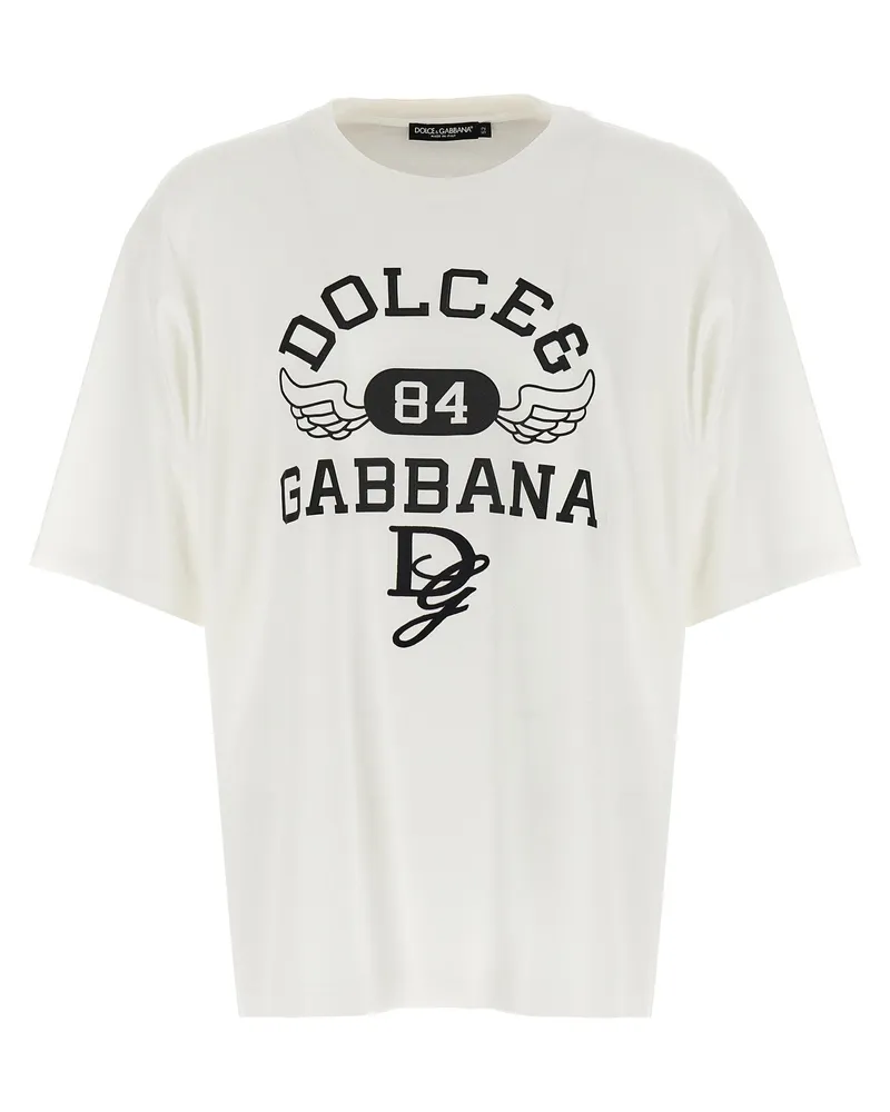 Dolce & Gabbana Logo Druck T -Shirt Weiß