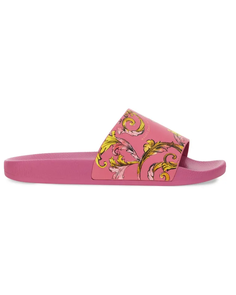 Versace Jeans Slide Sandale mit Logo Pink
