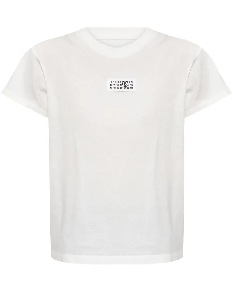 Maison Margiela Logo Baumwoll -T -Shirt White
