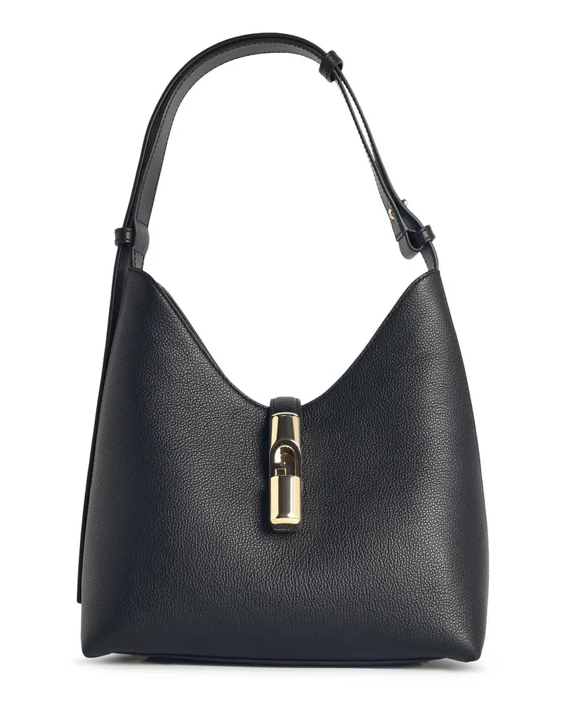 Furla S Schwarze Lear-Umhängetasche „Goccia Black