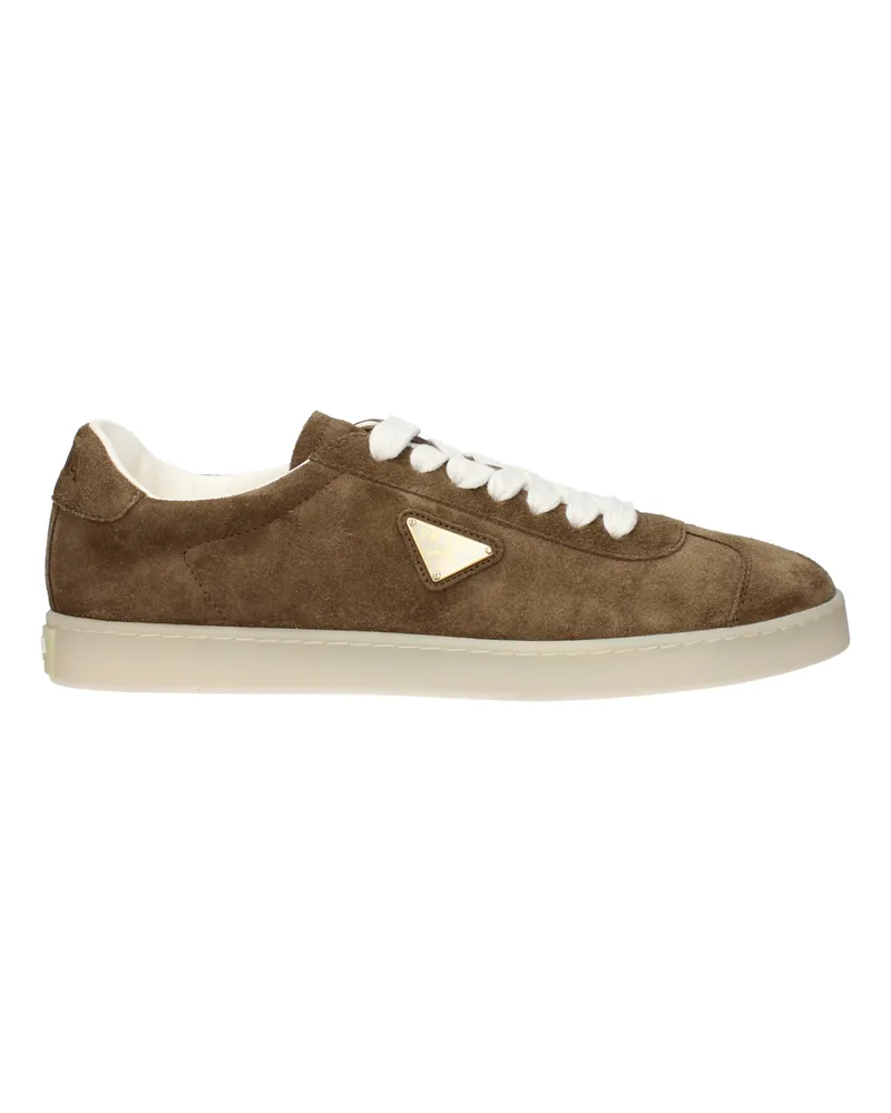Prada Herrens Wildleder-Sneakers Braun/Zigarre -