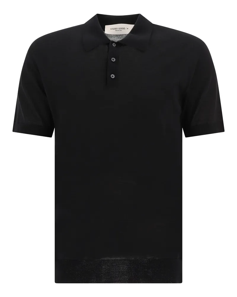 Golden Goose Golden Gans Poloshirts Black