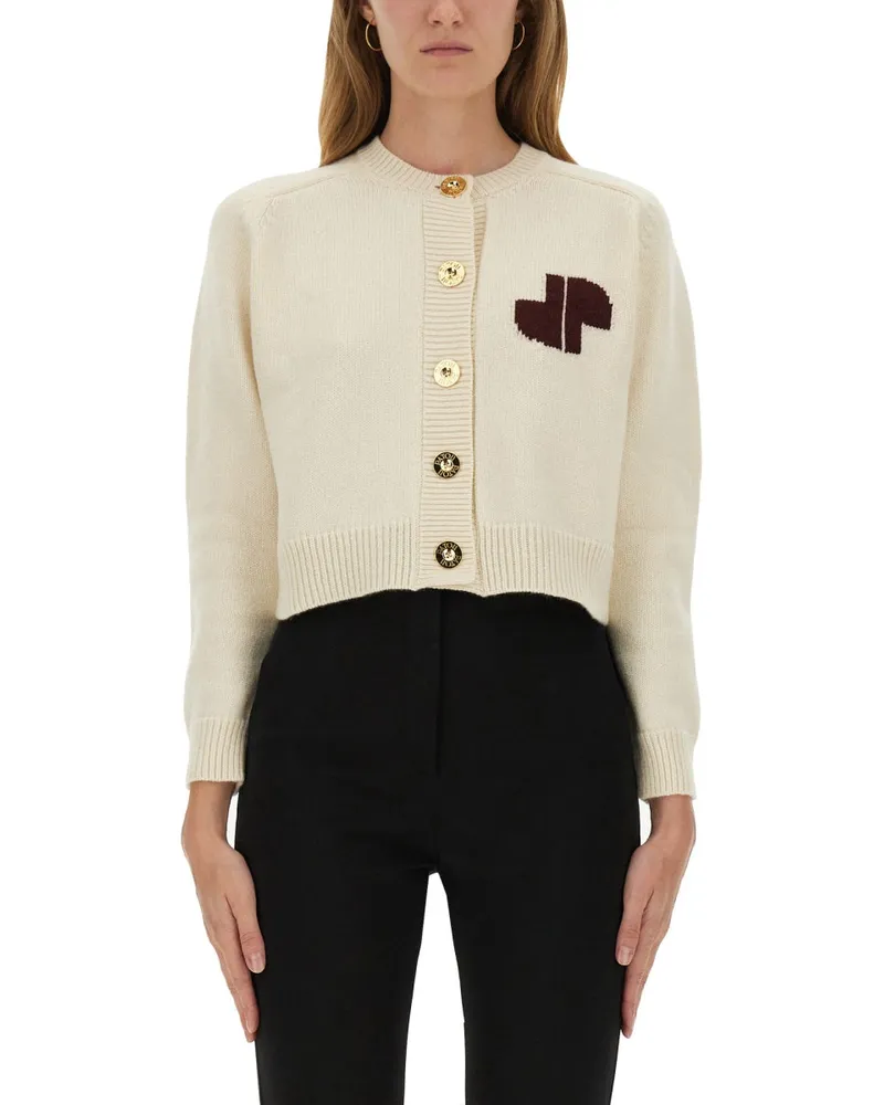 Patou Cardigan mit Logo Beige