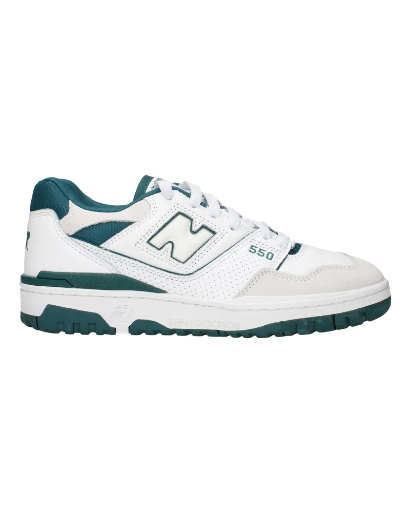 New Balance 550 Herrens Ledersneaker Weiß/Wald -