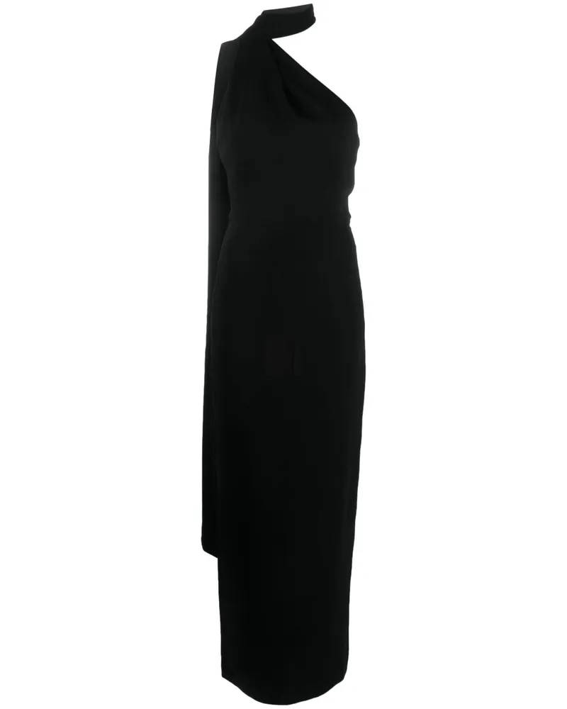 Solace London Halb-Maxikleid Black