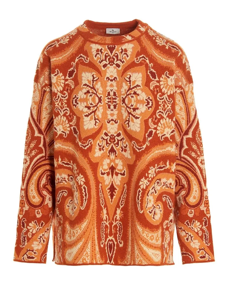 Etro Pullover mit Intarsienmuster von Orange