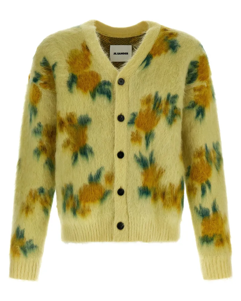 Jil Sander Mohair Cardigan Yellow