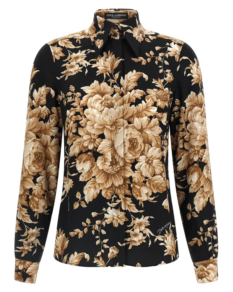 Dolce & Gabbana Charmeuse -Hemd Multicolor