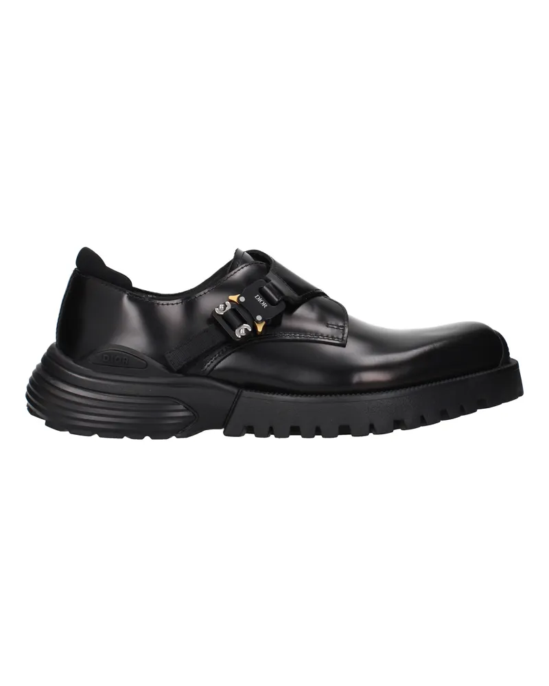 Dior Herrens Derby aus schwarzem Leder -