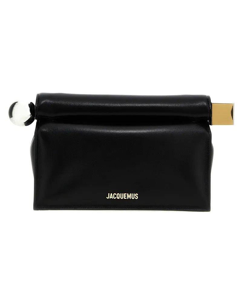 Jacquemus La Pochette Rond Carré' Clutch Black