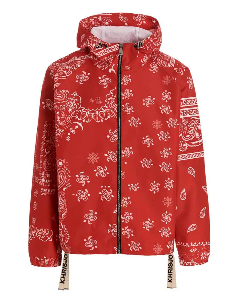 KHRISJOY Windbreaker Bandana Hood' Jacke Red