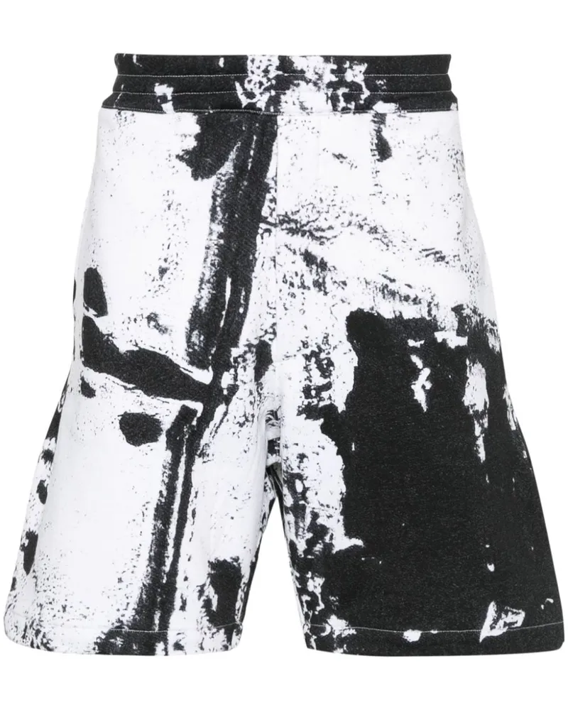 Alexander McQueen Alexander MC Queen gedruckte Bio -Baumwollshorts gedruckt White